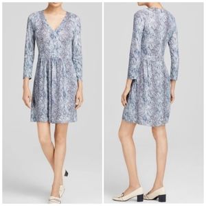 Tory Burch Navy Boa Snake Print Jersey Dress